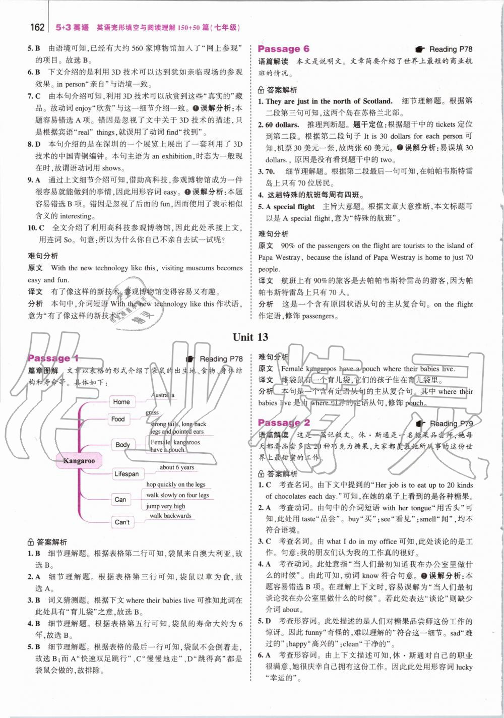 2019年53English英語完型填空與閱讀理解七年級 第28頁