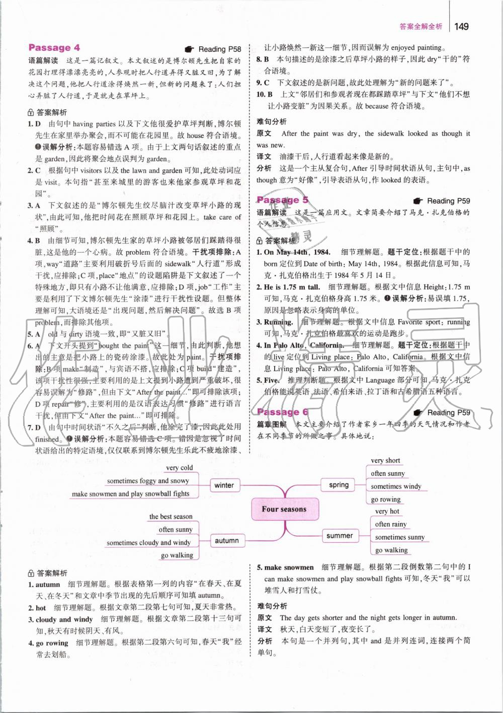 2019年53English英語完型填空與閱讀理解七年級(jí) 第15頁