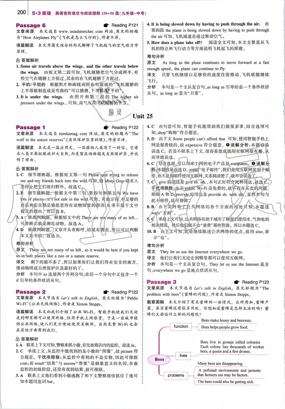 2019年53English英語(yǔ)完型填空與閱讀理解九年級(jí)加中考 第58頁(yè)