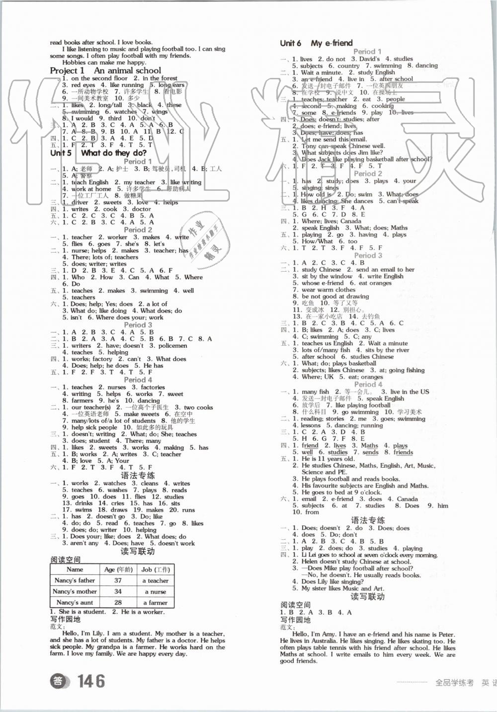 2019年全品学练考五年级英语上册译林版 第3页