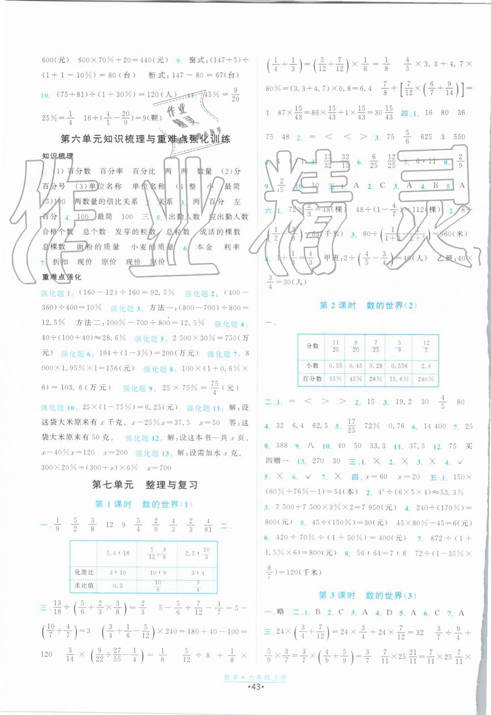 2019年阳光小伙伴课时提优计划作业本六年级数学上册苏教版江苏专用 第11页