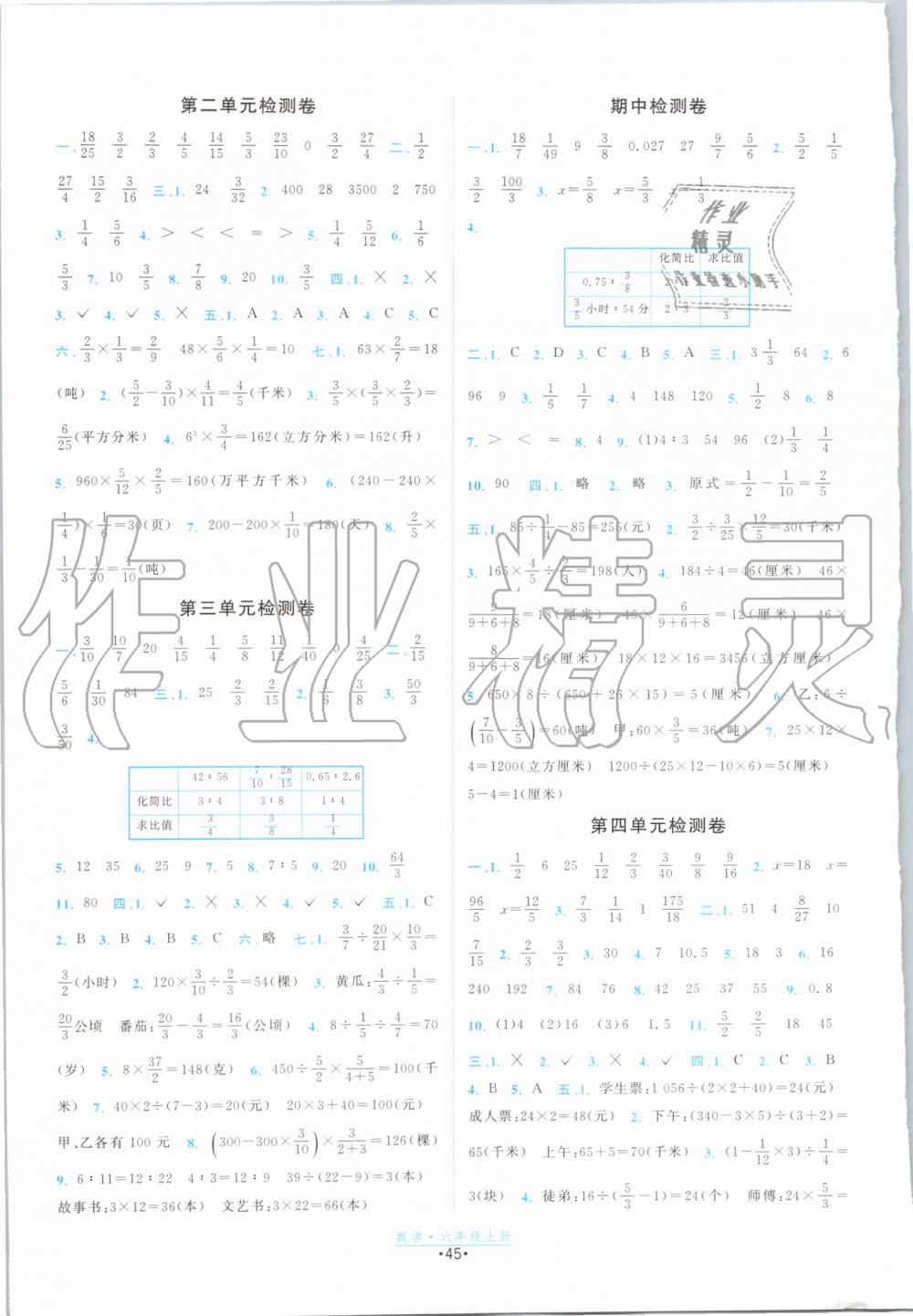 2019年阳光小伙伴课时提优计划作业本六年级数学上册苏教版江苏专用 第13页