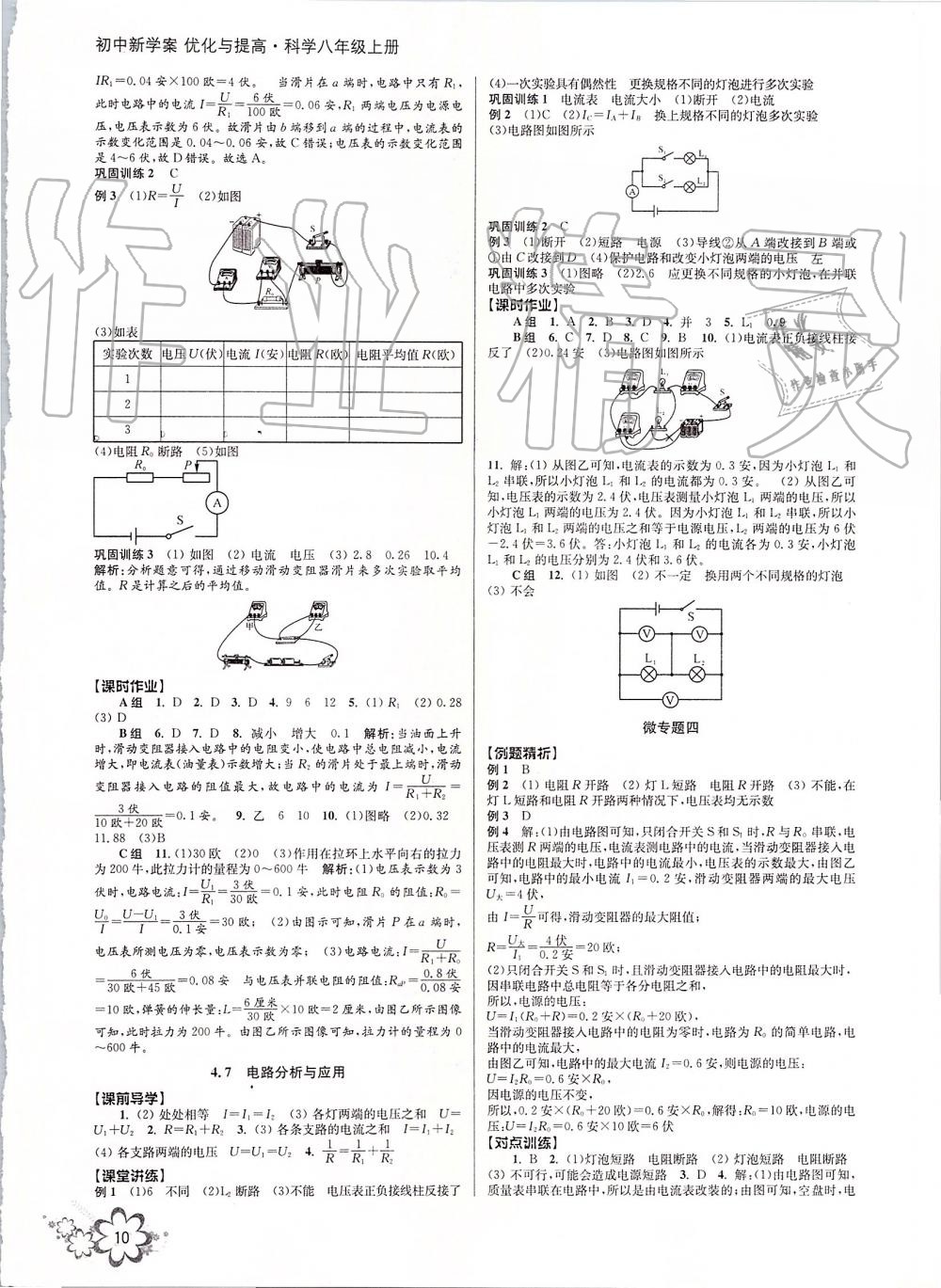 2019年初中新學(xué)案優(yōu)化與提高八年級(jí)科學(xué)上冊(cè)浙教版 第10頁