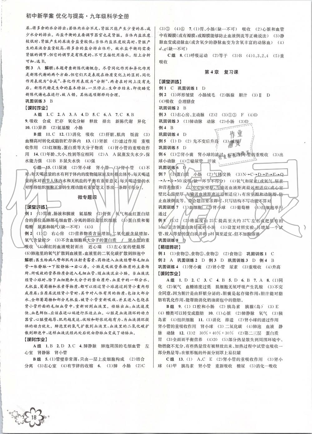 2019年初中新學(xué)案優(yōu)化與提高九年級(jí)科學(xué)全一冊浙教版 第18頁