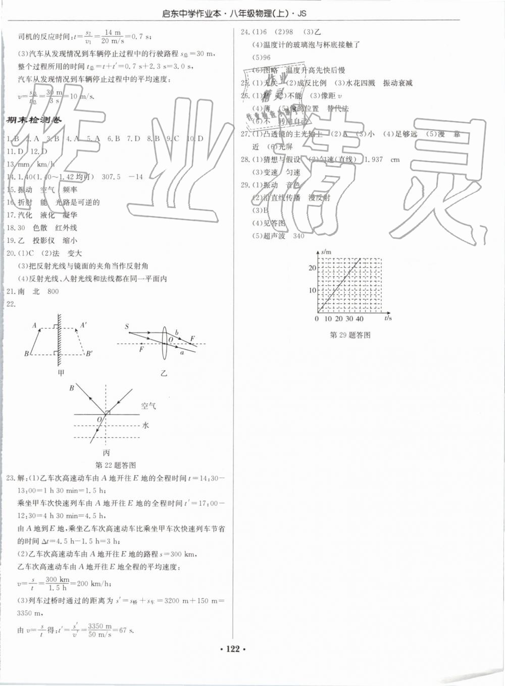 2019年啟東中學(xué)作業(yè)本八年級(jí)物理上冊(cè)江蘇版 第12頁(yè)