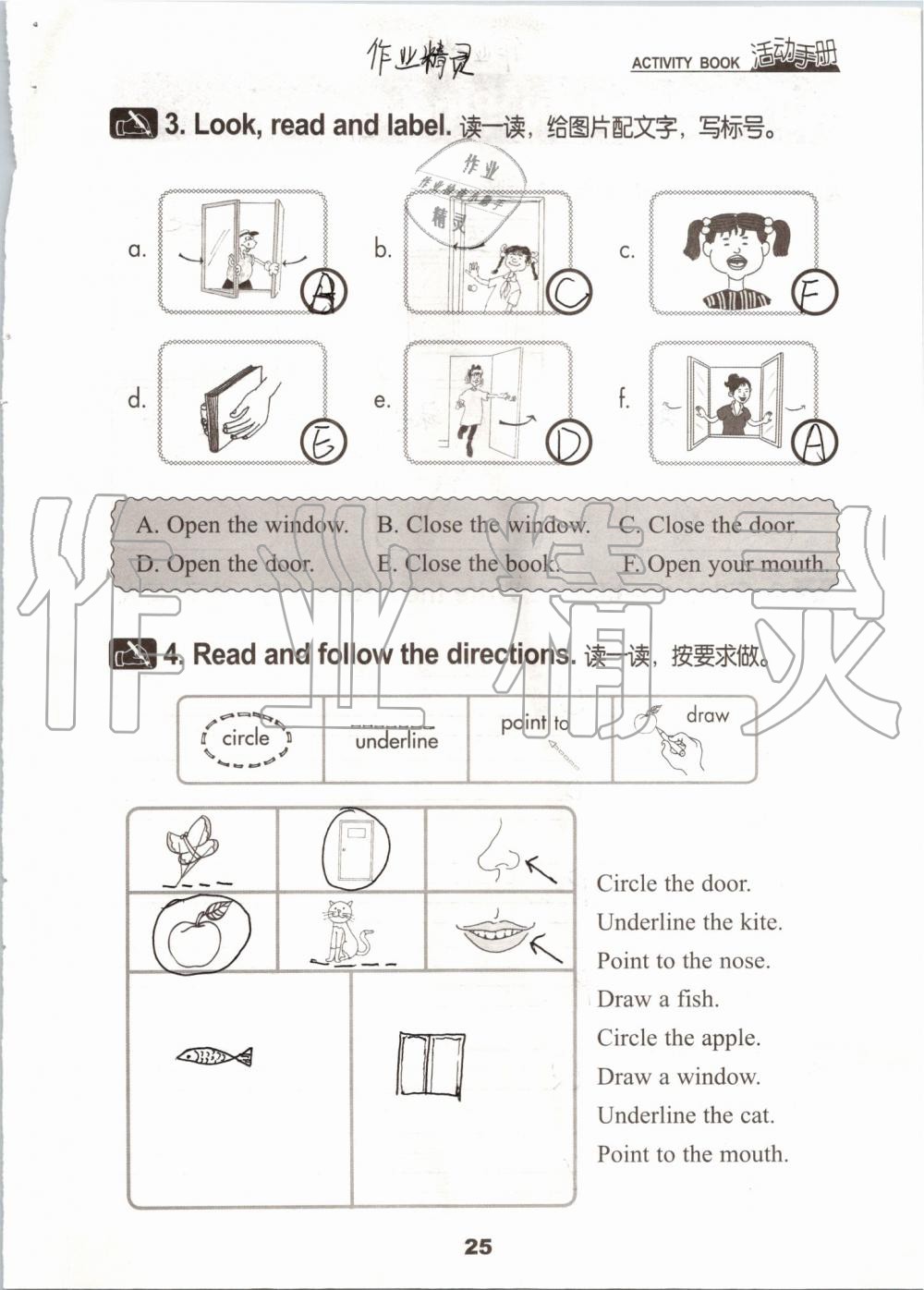 2019年活动手册三年级英语上册冀教版 第24页