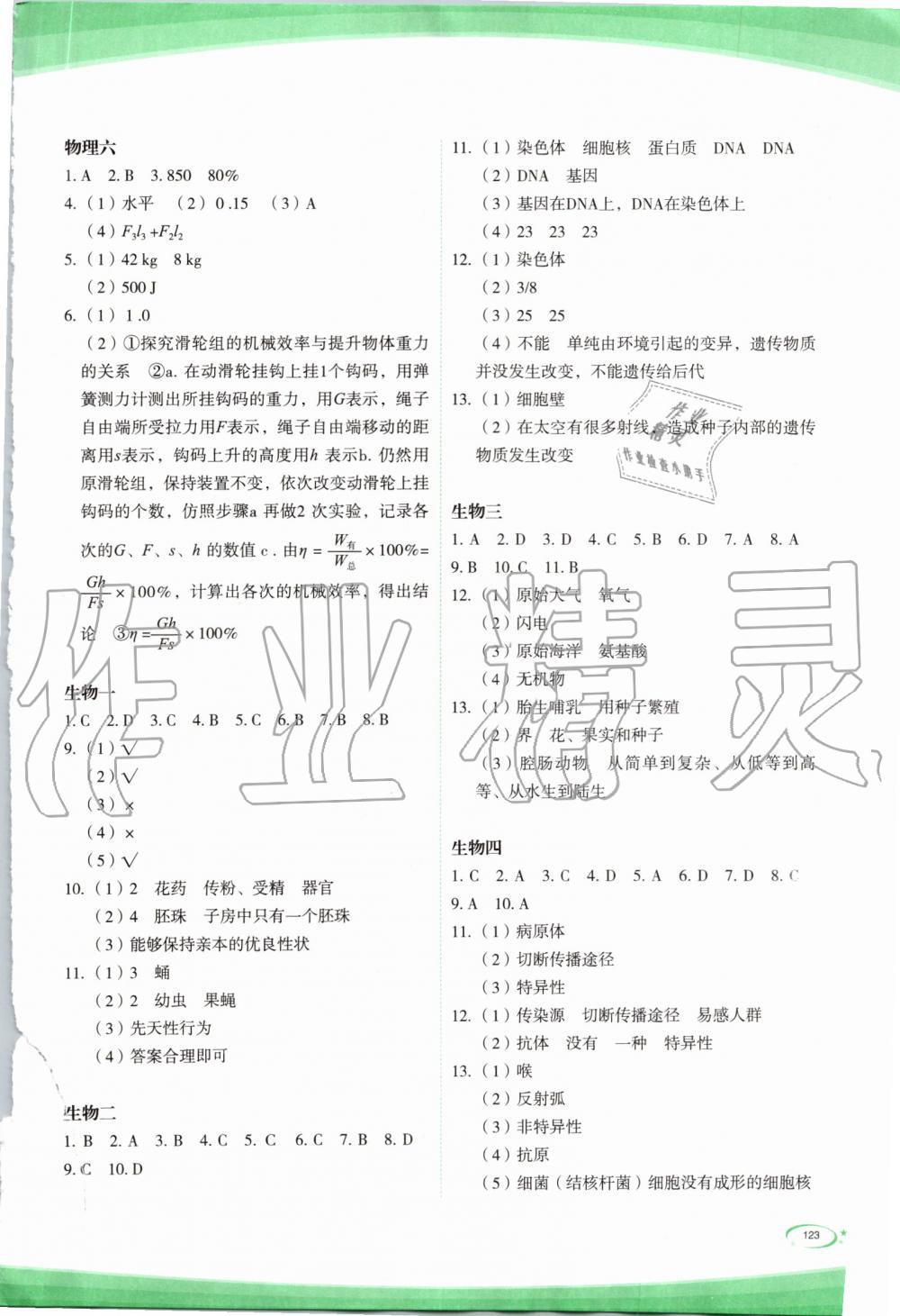 2019年核按钮暑假作业八年级 第11页