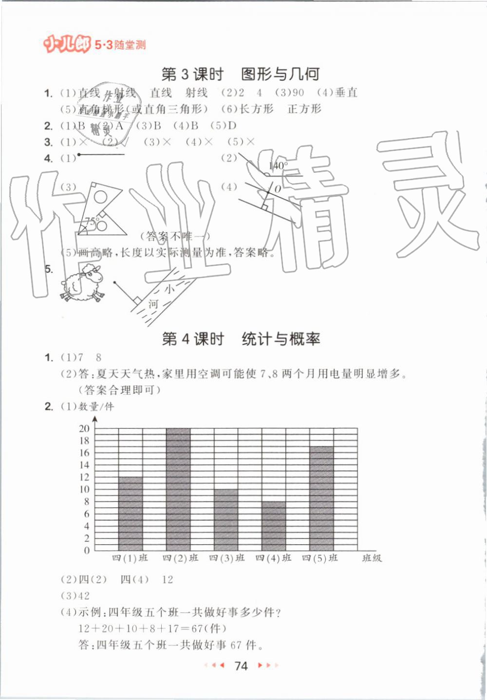 2019年53隨堂測(cè)小學(xué)數(shù)學(xué)四年級(jí)上冊(cè)人教版 第16頁(yè)