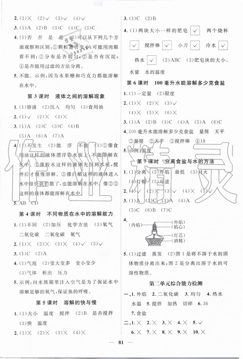 2019年陽(yáng)光同學(xué)課時(shí)優(yōu)化作業(yè)四年級(jí)科學(xué)上冊(cè)教科版 第3頁(yè)