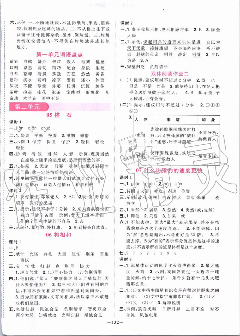 2019年阳光同学课时优化作业五年级语文上册人教版 第2页