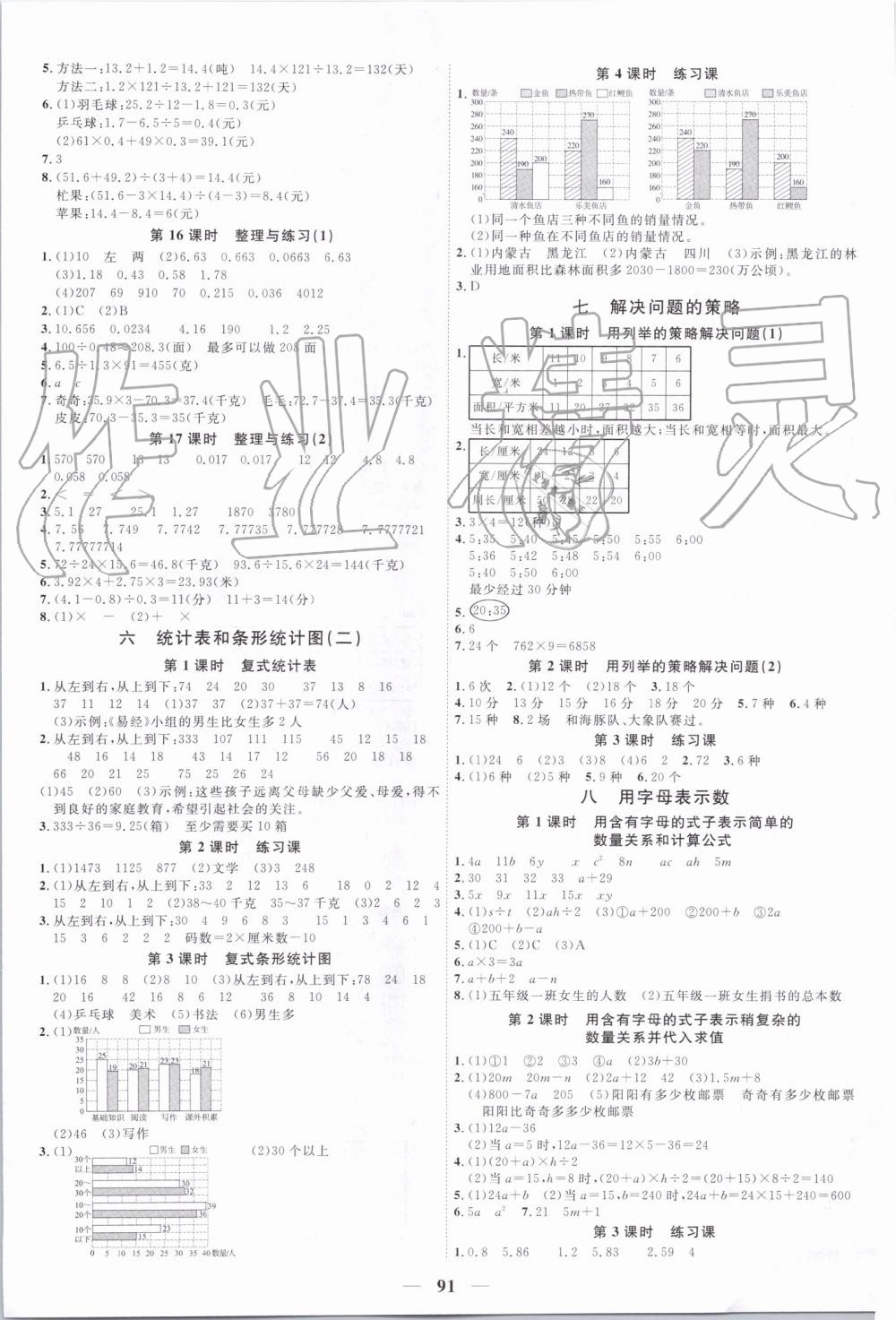 2019年陽光同學(xué)課時優(yōu)化作業(yè)五年級數(shù)學(xué)上冊蘇教版 第5頁