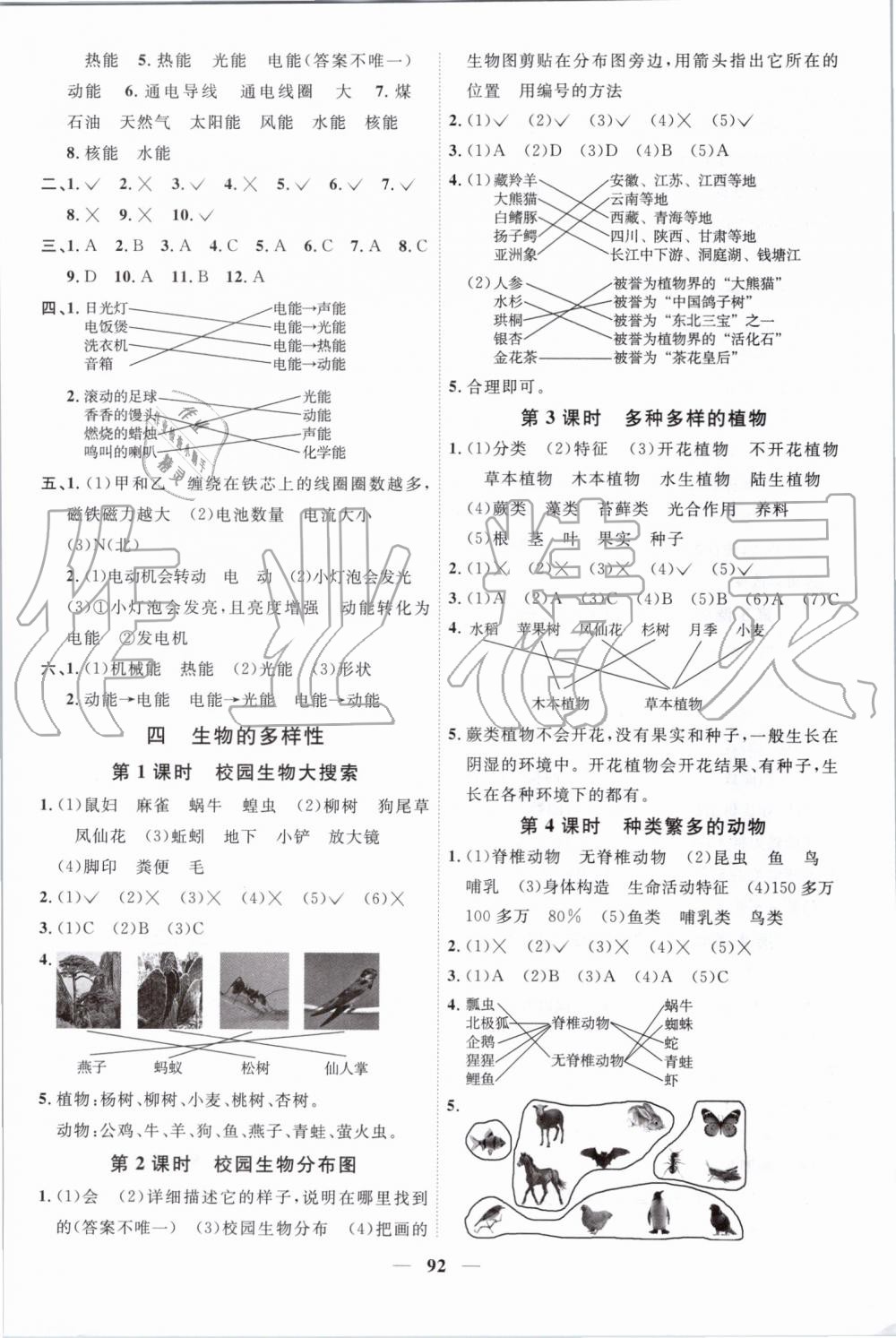 2019年陽光同學(xué)課時(shí)優(yōu)化作業(yè)六年級(jí)科學(xué)上冊(cè)教科版 第6頁