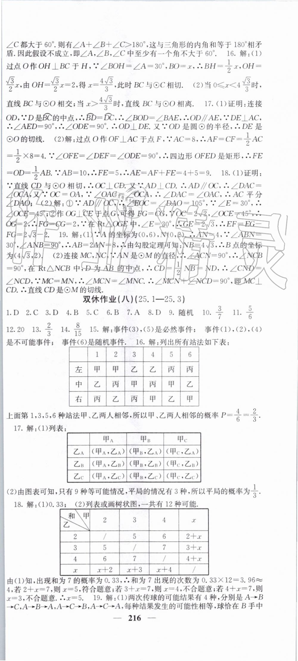 2019年課堂點睛九年級數(shù)學(xué)上冊人教版 第45頁