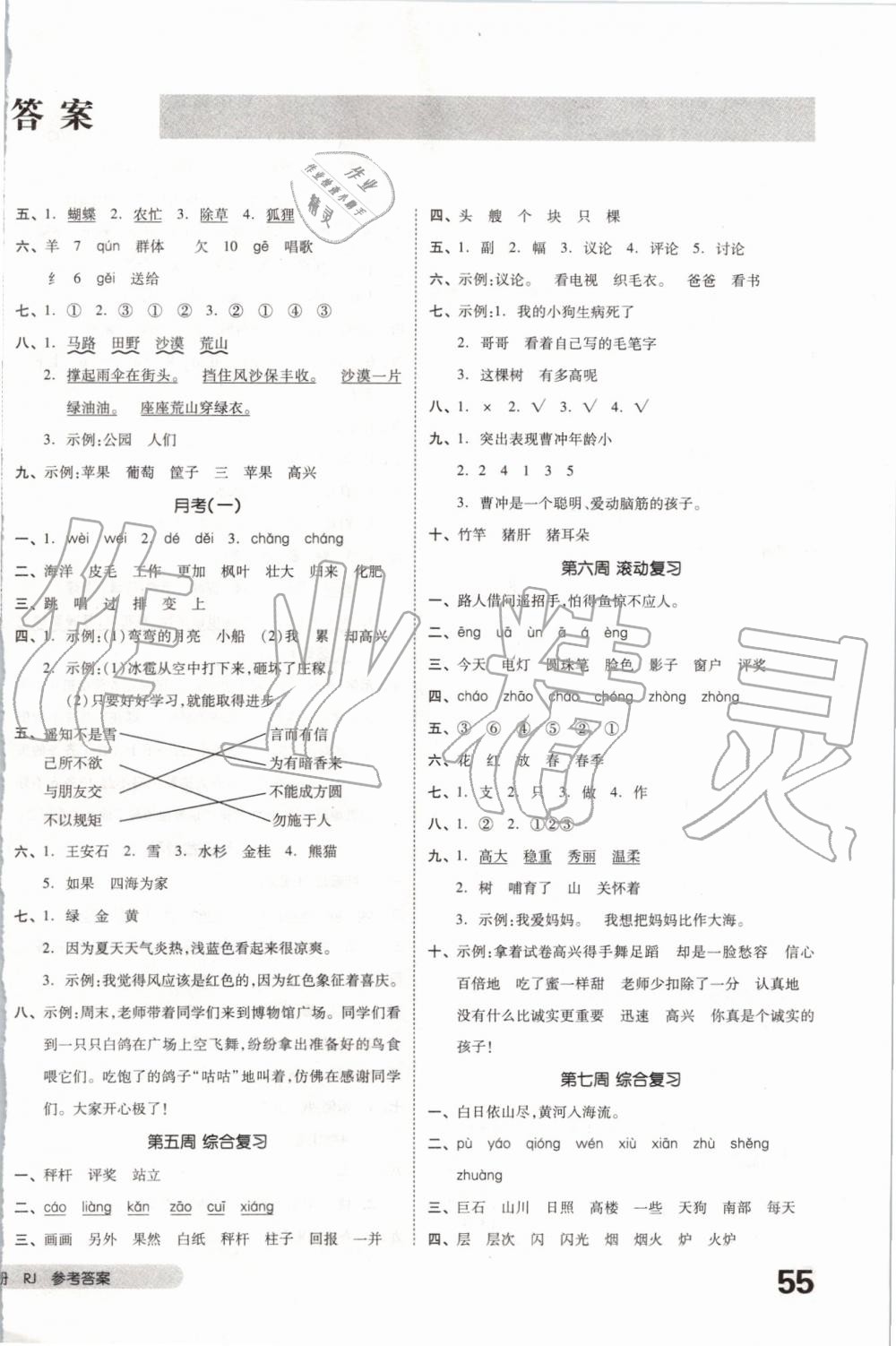 2019年全品小復(fù)習(xí)二年級(jí)語文上冊(cè)人教版 第2頁