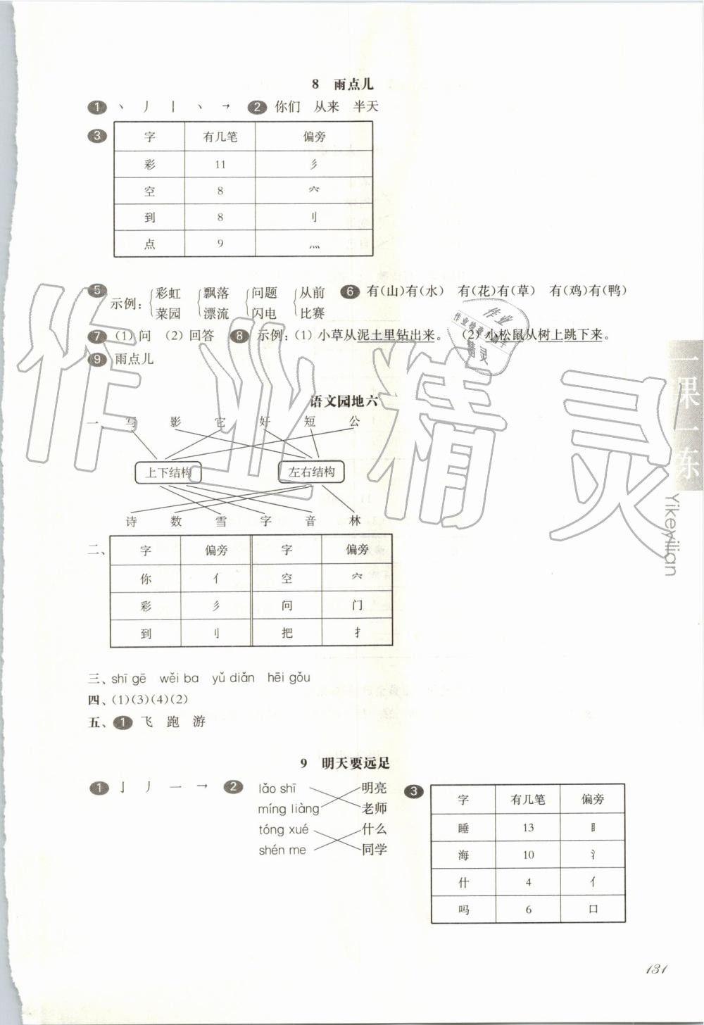 2019年華東師大版一課一練一年級(jí)語(yǔ)文第一學(xué)期 第11頁(yè)