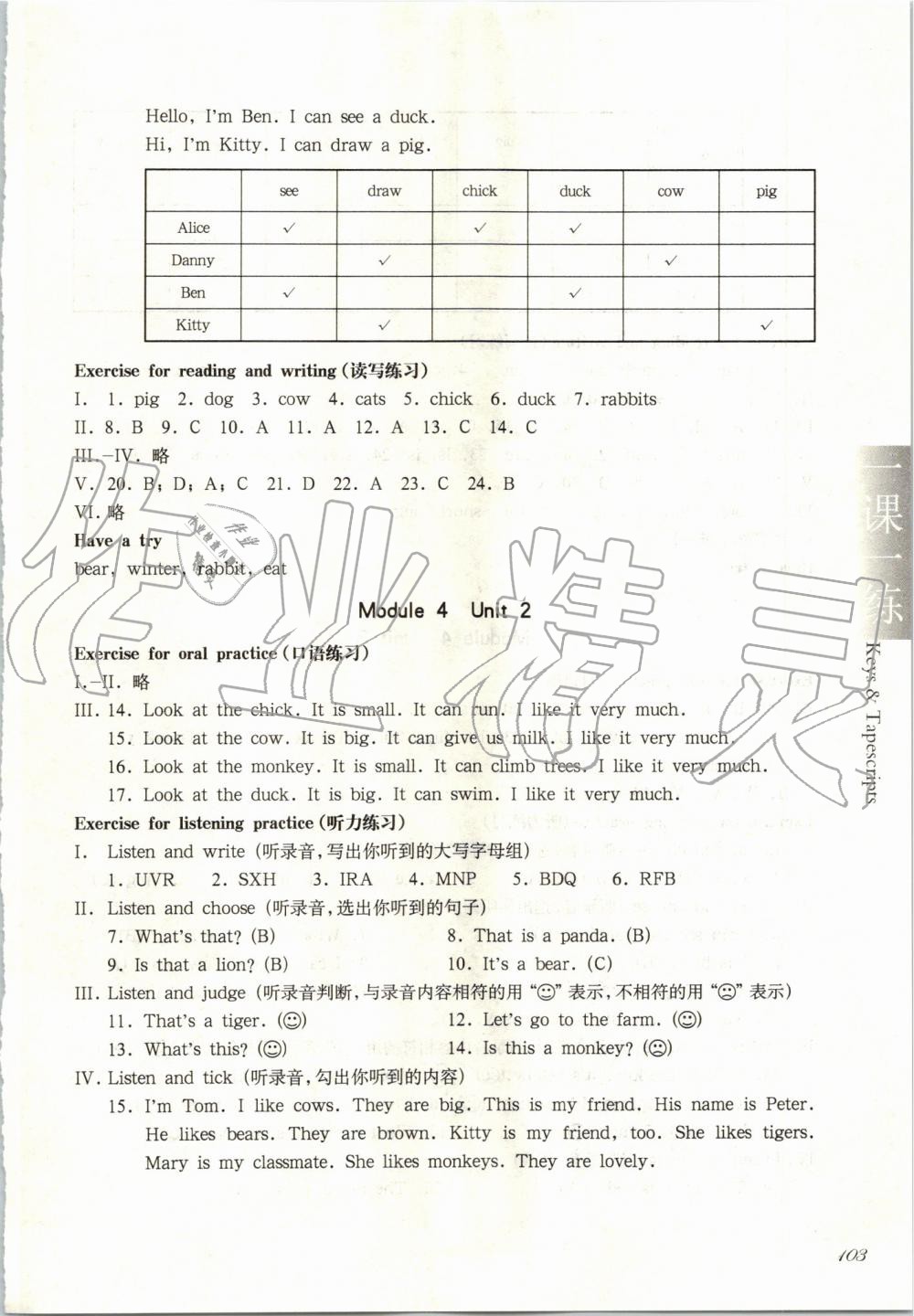 2019年華東師大版一課一練一年級(jí)英語(yǔ)第一學(xué)期牛津版 第14頁(yè)