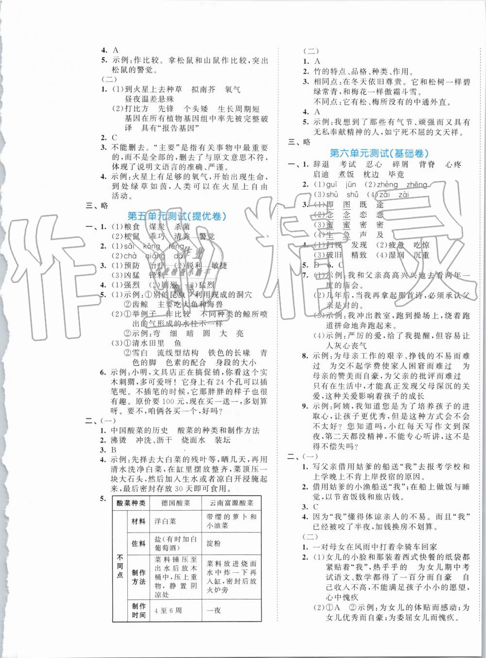 2019年53全優(yōu)卷小學(xué)語文五年級上冊人教版 第5頁