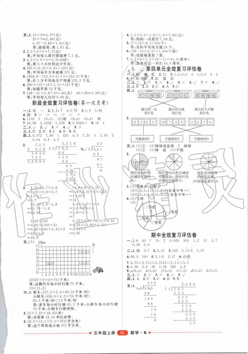 2019年陽光計(jì)劃第二步單元期末復(fù)習(xí)與評價(jià)五年級數(shù)學(xué)上冊人教版 第2頁