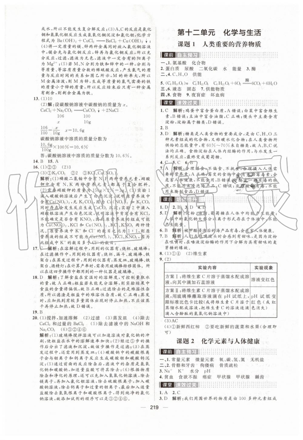 2019年阳光计划九年级化学上册人教版 第33页