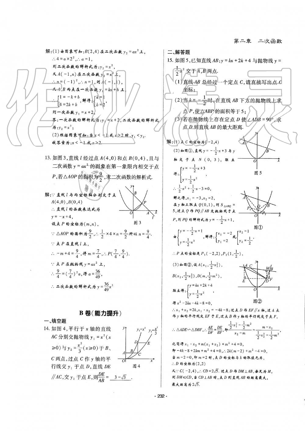 2019年蓉城优课堂给力A加九年级数学全一册北师大版 第233页