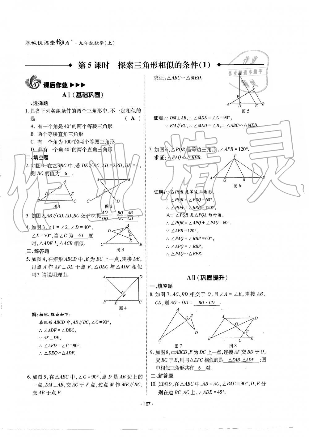 2019年蓉城优课堂给力A加九年级数学全一册北师大版 第168页