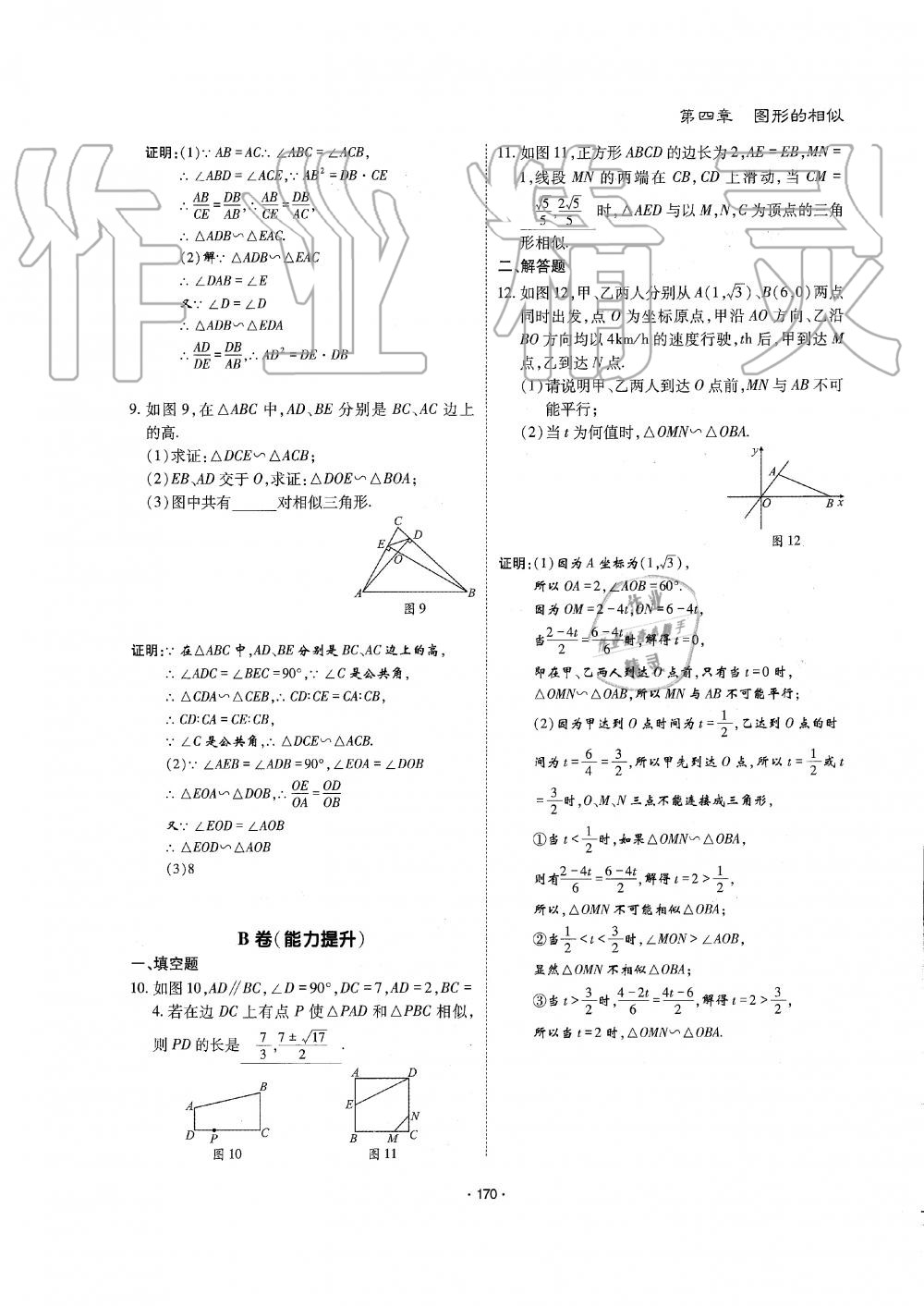 2019年蓉城优课堂给力A加九年级数学全一册北师大版 第171页