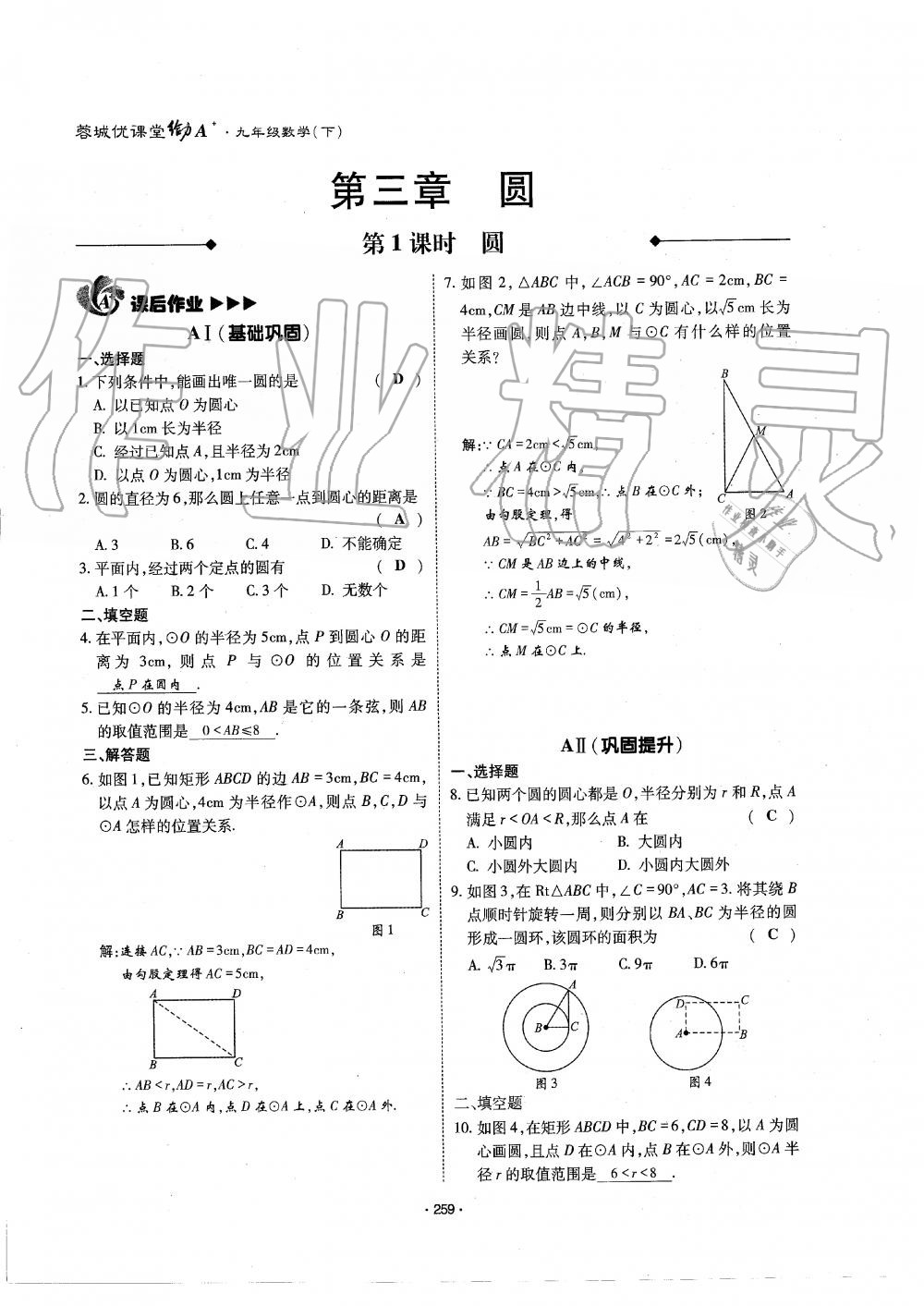 2019年蓉城优课堂给力A加九年级数学全一册北师大版 第260页