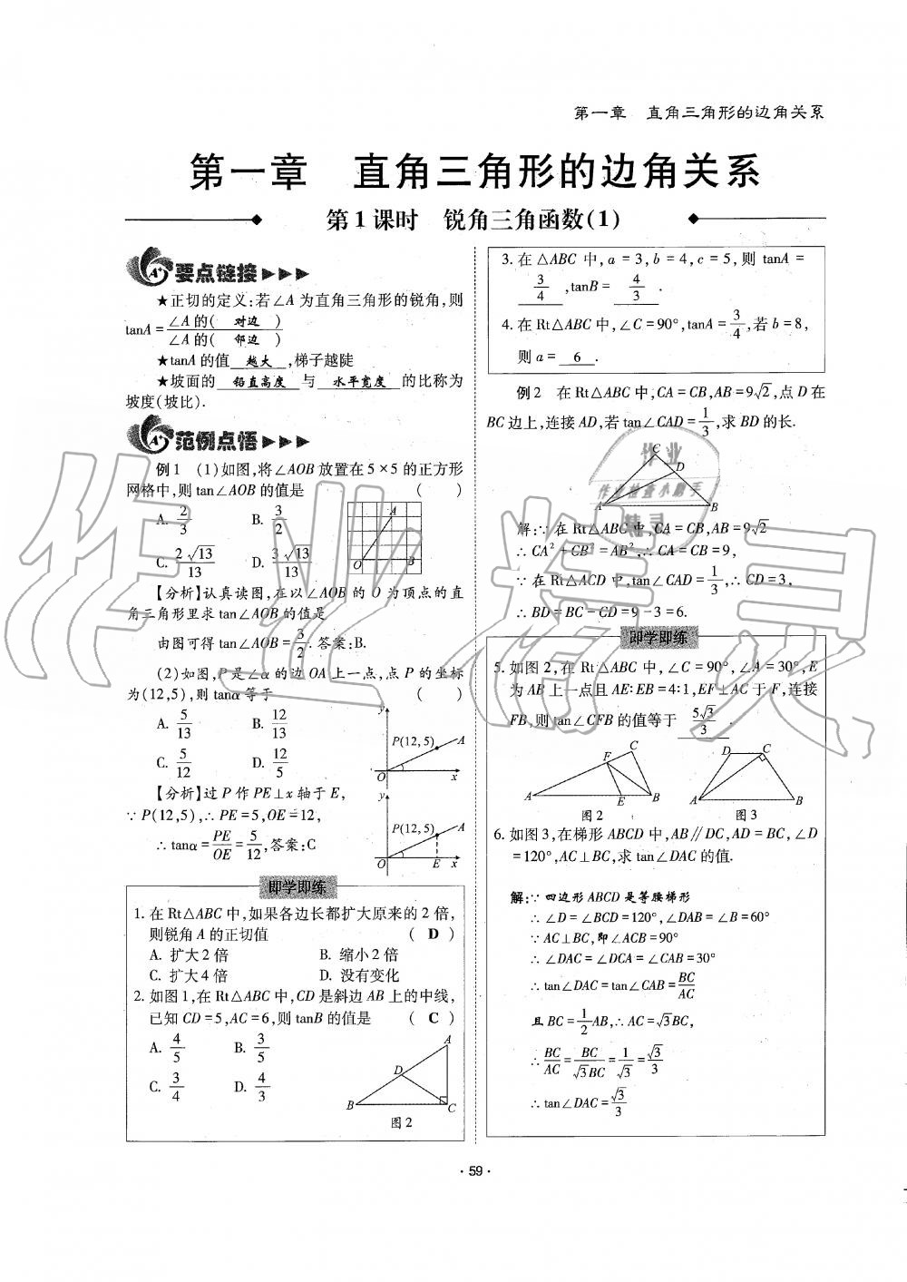 2019年蓉城优课堂给力A加九年级数学全一册北师大版 第59页