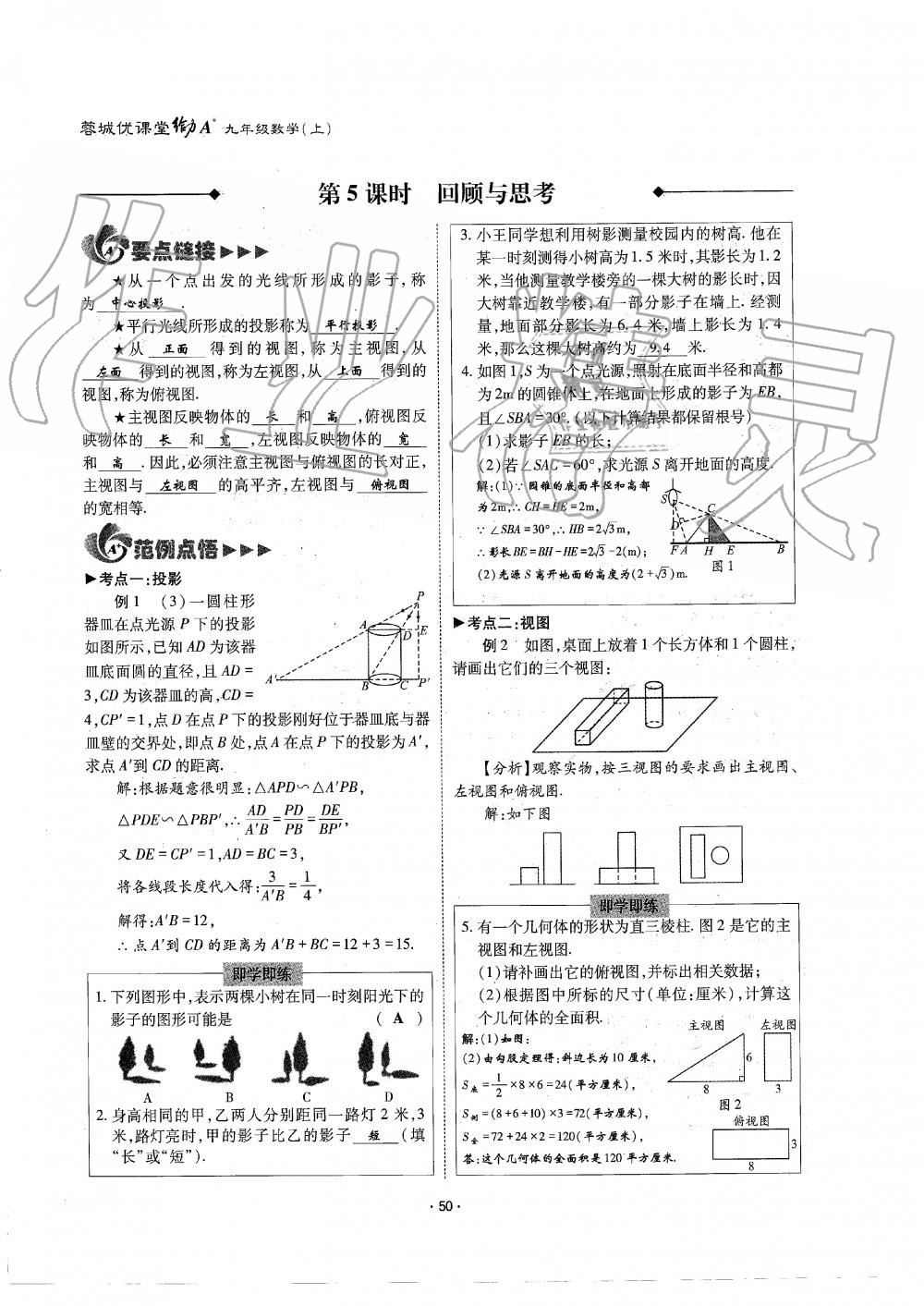 2019年蓉城优课堂给力A加九年级数学全一册北师大版 第50页