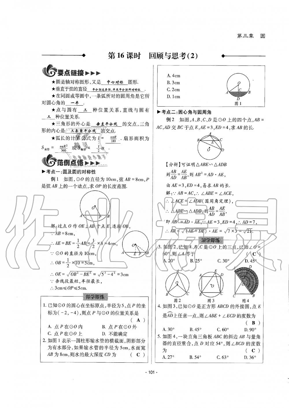 2019年蓉城优课堂给力A加九年级数学全一册北师大版 第101页