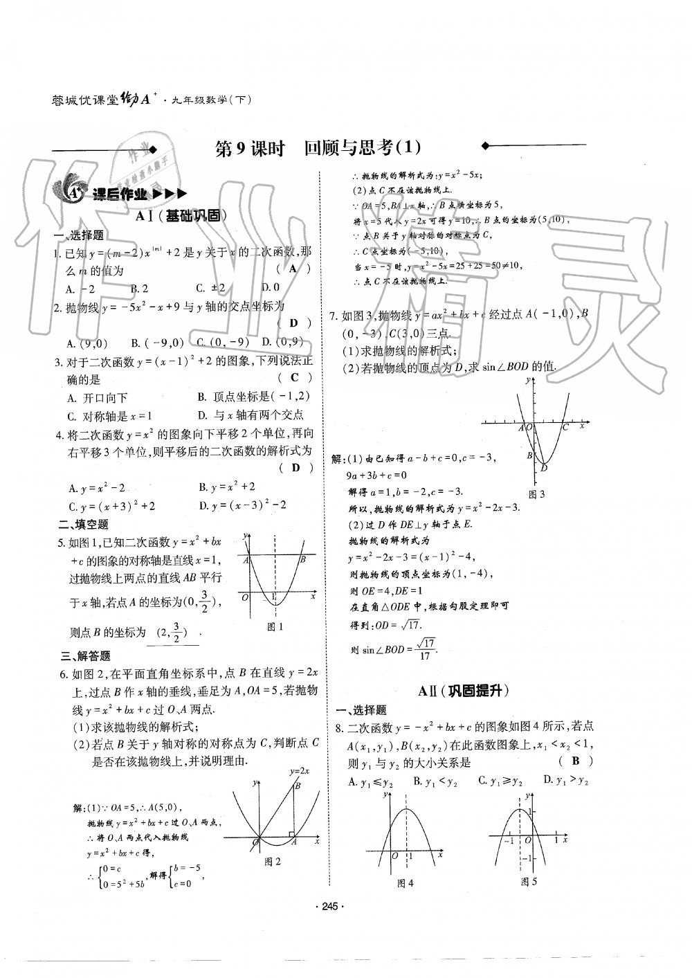 2019年蓉城优课堂给力A加九年级数学全一册北师大版 第246页