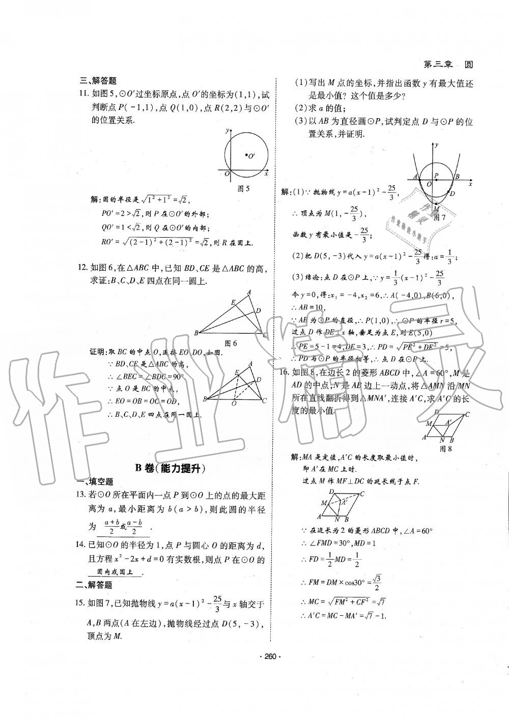 2019年蓉城优课堂给力A加九年级数学全一册北师大版 第261页