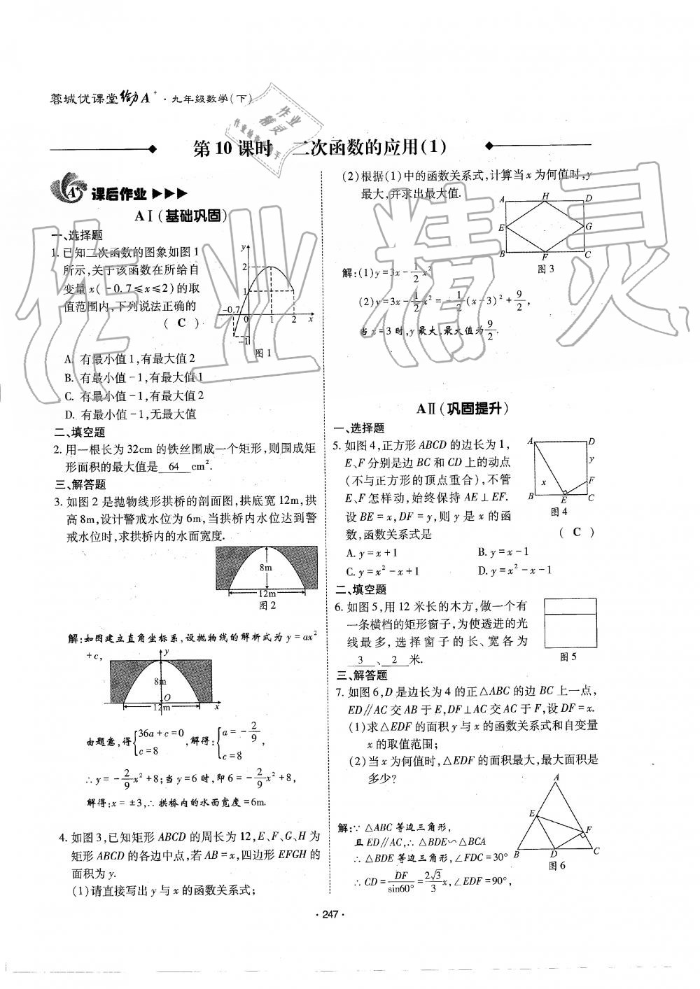 2019年蓉城优课堂给力A加九年级数学全一册北师大版 第248页