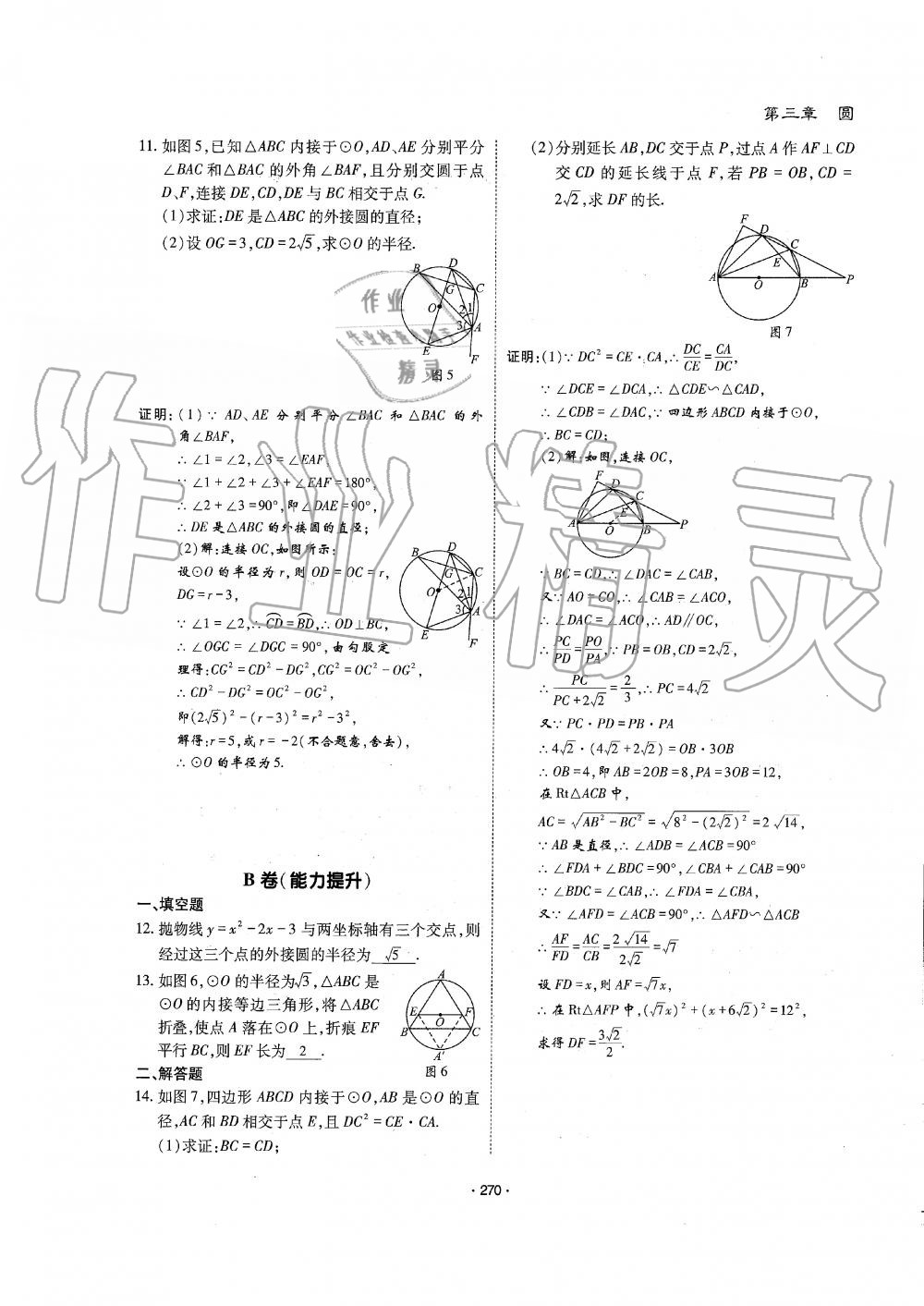 2019年蓉城优课堂给力A加九年级数学全一册北师大版 第271页