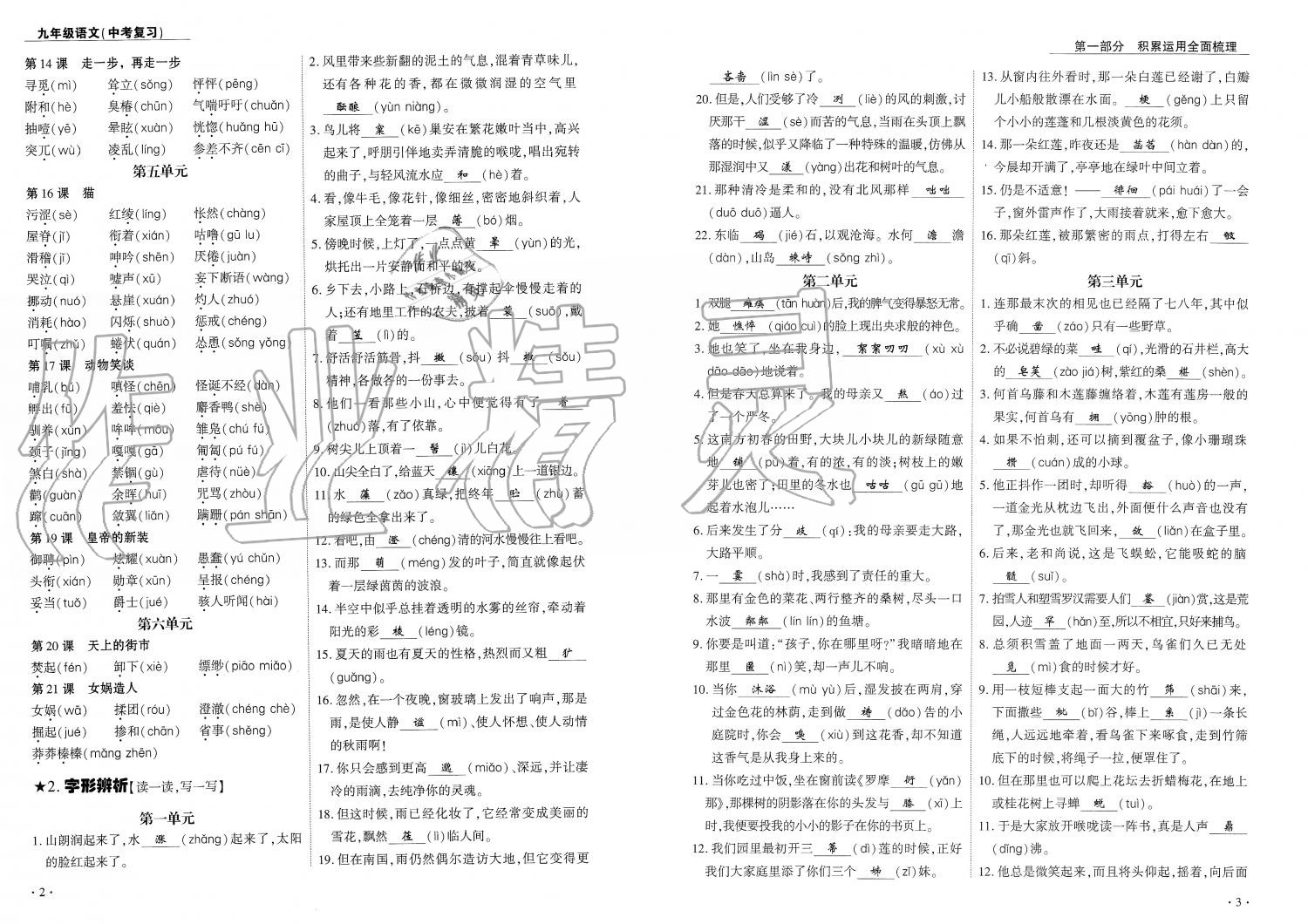 2019年蓉城優(yōu)課堂給力A加九年級(jí)語(yǔ)文中考復(fù)習(xí) 第2頁(yè)