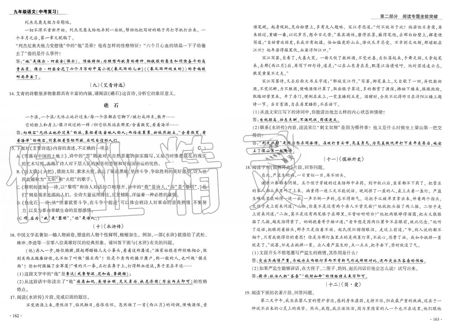 2019年蓉城優(yōu)課堂給力A加九年級語文中考復(fù)習(xí) 第82頁