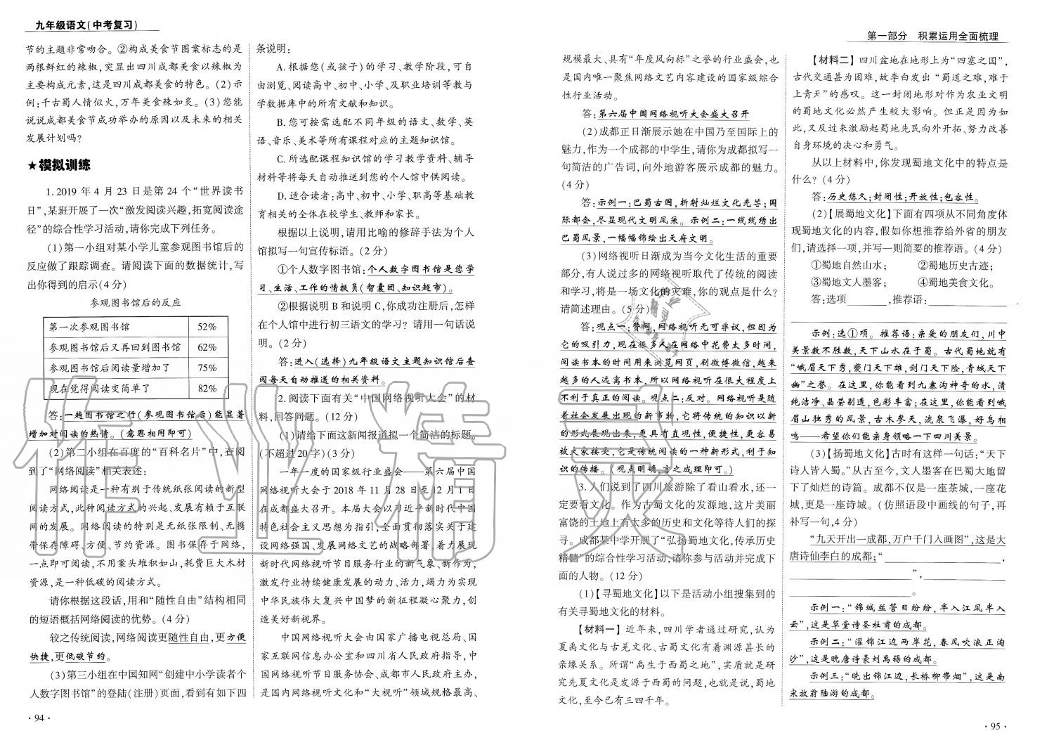 2019年蓉城優(yōu)課堂給力A加九年級(jí)語(yǔ)文中考復(fù)習(xí) 第48頁(yè)