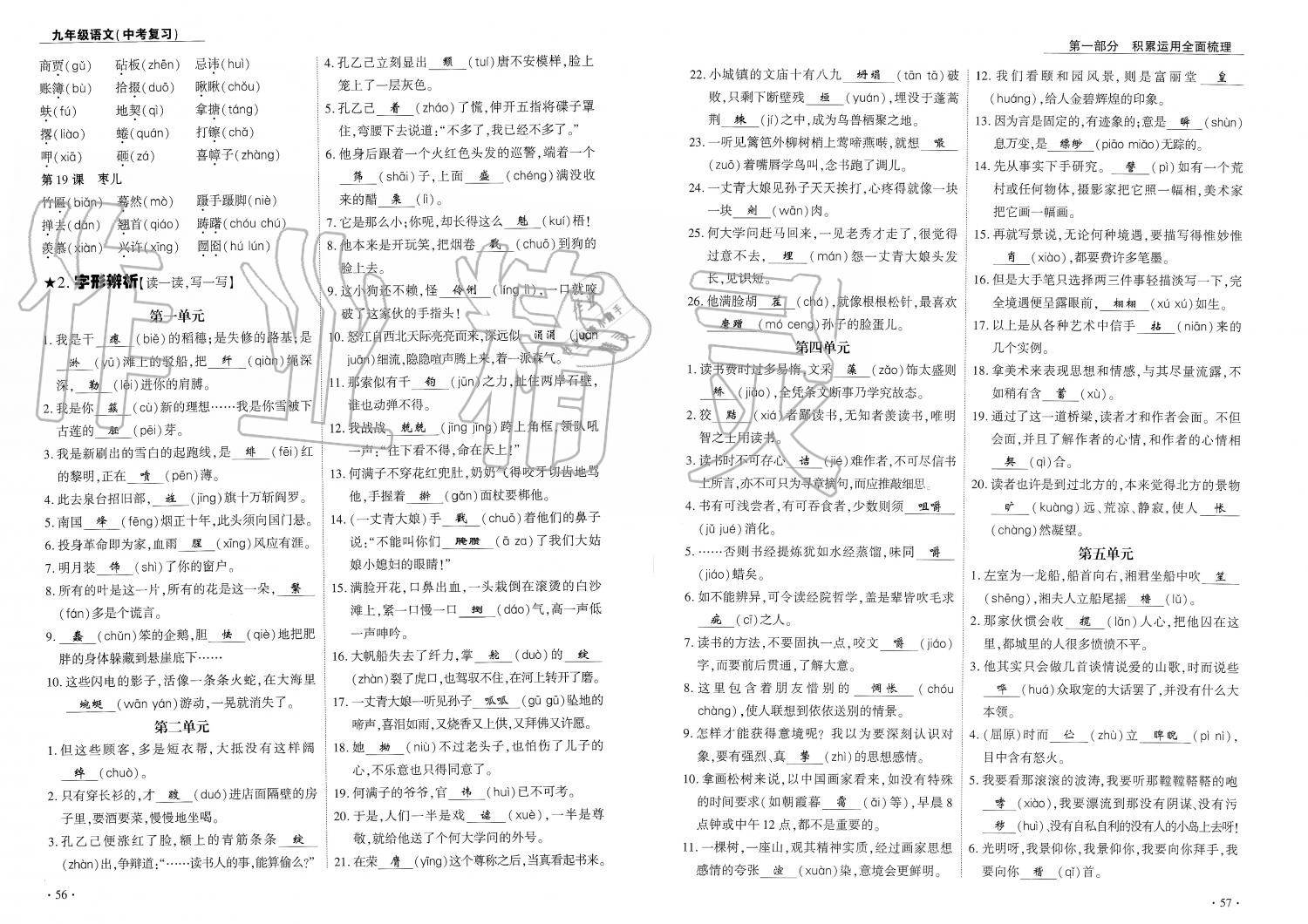 2019年蓉城優(yōu)課堂給力A加九年級(jí)語(yǔ)文中考復(fù)習(xí) 第29頁(yè)