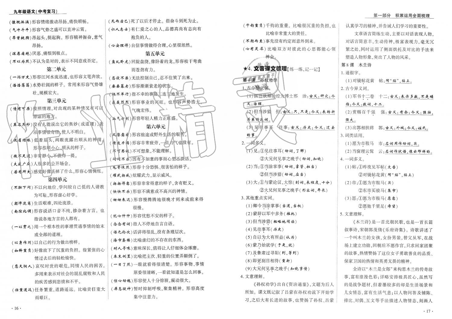 2019年蓉城優(yōu)課堂給力A加九年級(jí)語文中考復(fù)習(xí) 第9頁