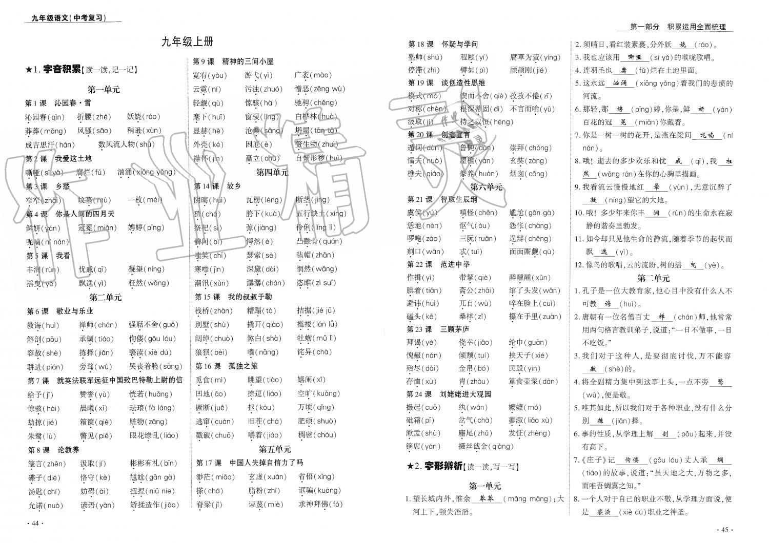 2019年蓉城優(yōu)課堂給力A加九年級語文中考復(fù)習(xí) 第23頁