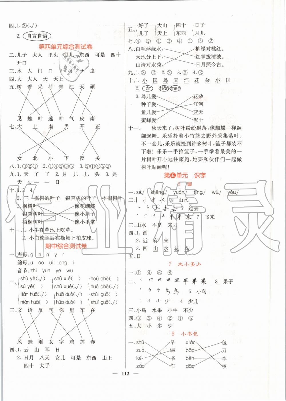 2019年課堂點(diǎn)睛一年級(jí)語(yǔ)文上冊(cè)人教版 第4頁(yè)