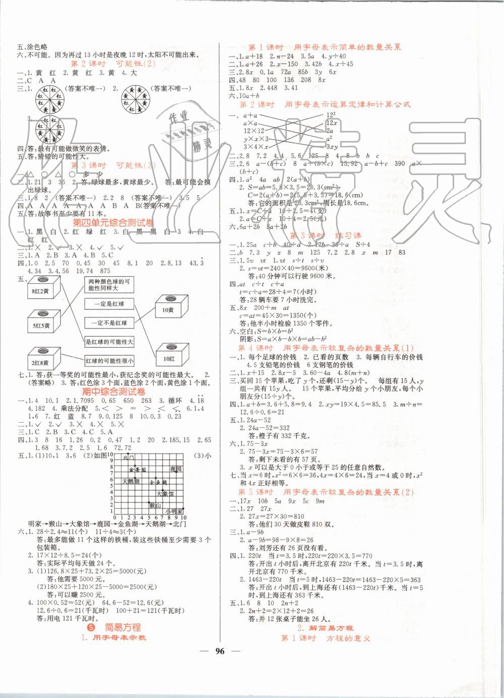 2019年課堂點(diǎn)睛五年級(jí)數(shù)學(xué)上冊(cè)人教版 第4頁(yè)