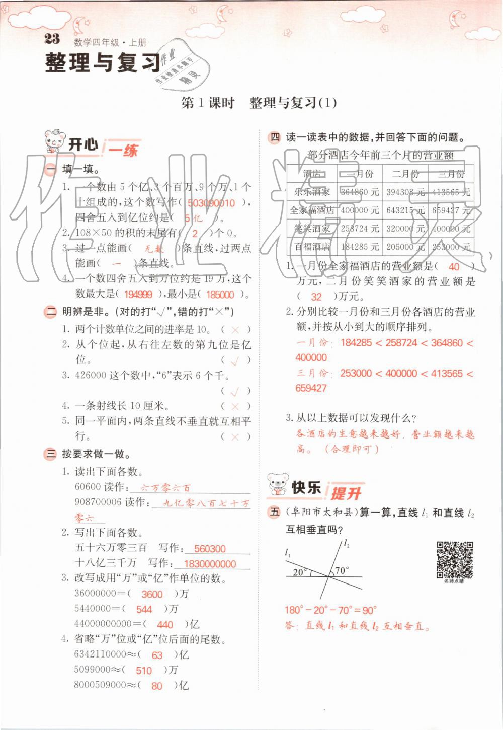 2019年課堂點睛四年級數(shù)學(xué)上冊北師大版 第23頁