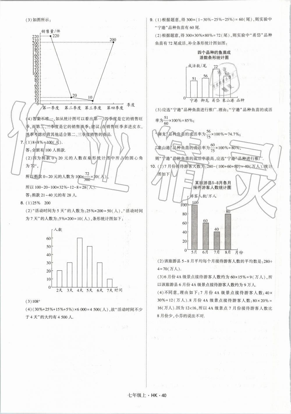 2019年經(jīng)綸學典學霸七年級數(shù)學上冊滬科版 第40頁