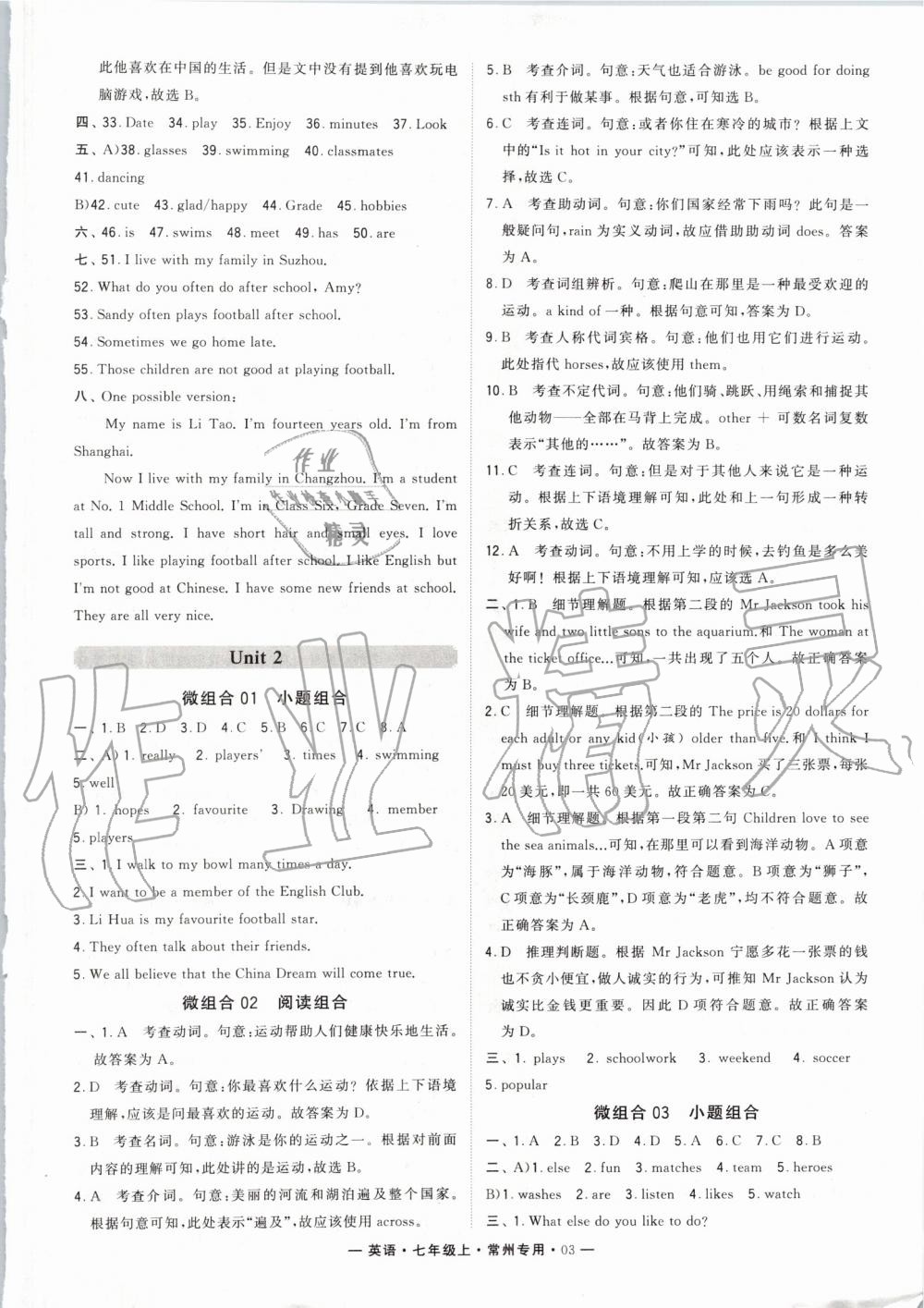 2019年經(jīng)綸學(xué)典學(xué)霸組合訓(xùn)練七年級英語上冊譯林版常州專用 第3頁