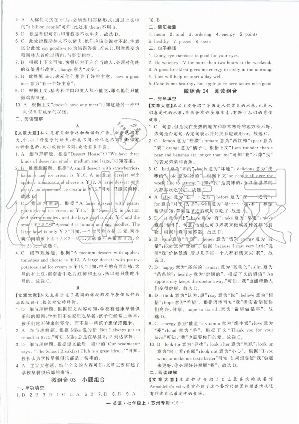 2019年經(jīng)綸學(xué)典學(xué)霸組合訓(xùn)練七年級英語上冊譯林版蘇州專用 第15頁