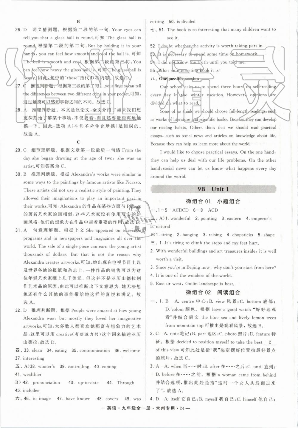 2019年經(jīng)綸學(xué)典學(xué)霸組合訓(xùn)練九年級英語全一冊譯林版常州專用 第24頁