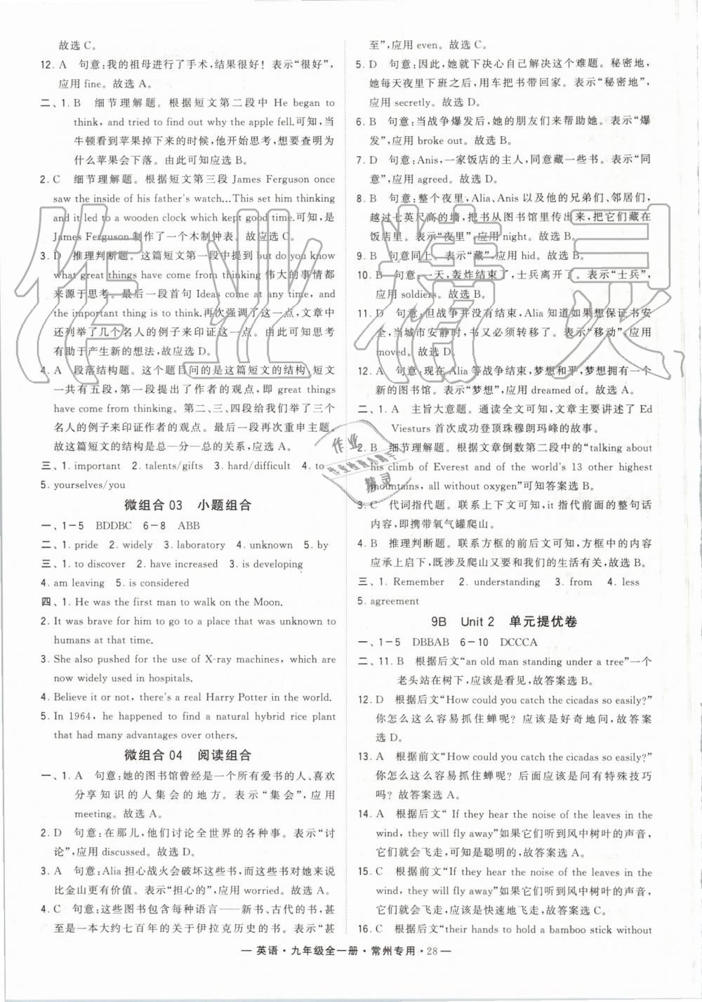 2019年經(jīng)綸學(xué)典學(xué)霸組合訓(xùn)練九年級(jí)英語(yǔ)全一冊(cè)譯林版常州專(zhuān)用 第28頁(yè)