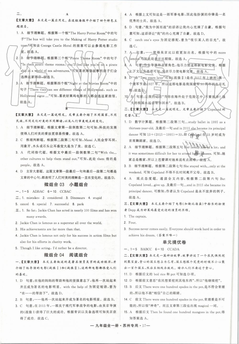 2019年經(jīng)綸學(xué)典學(xué)霸組合訓(xùn)練九年級英語全一冊譯林版蘇州專用 第17頁