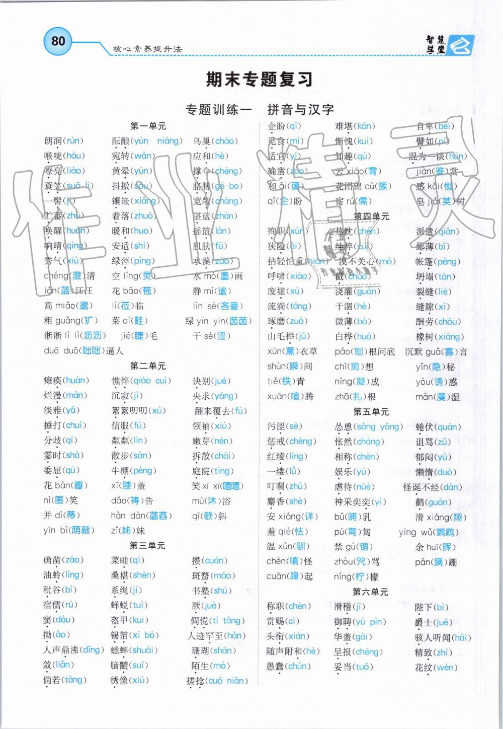 2019年智慧學(xué)堂七年級(jí)語(yǔ)文上冊(cè)人教版天津科學(xué)技術(shù)出版社 第80頁(yè)